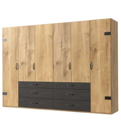 Wohnen Kleiderschränke<Schlafzimmerschrank mit sechs Schubladen & Türen - Bram