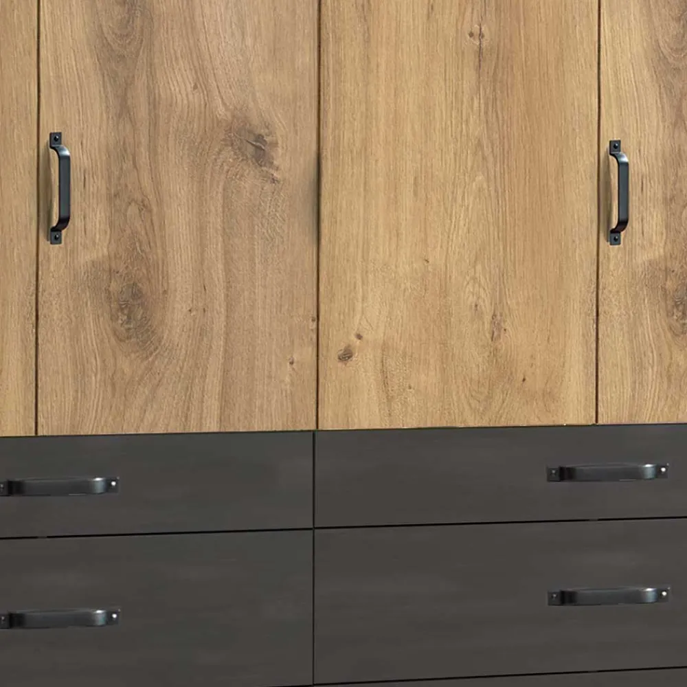 Wohnen Kleiderschränke<Schlafzimmerschrank mit sechs Schubladen & Türen - Bram