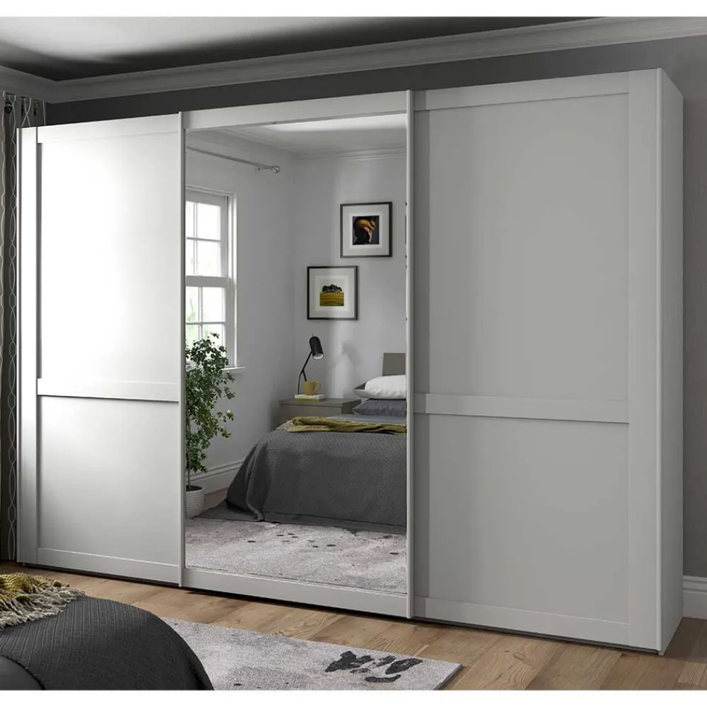 Wohnen Kleiderschränke<Schlafzimmerschrank mit Schwebetüren in Weiß - Flinn