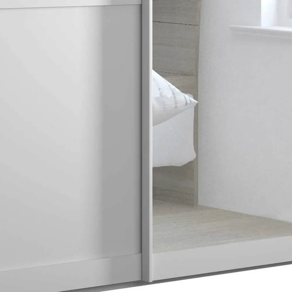 Wohnen Kleiderschränke<Schlafzimmerschrank mit Schwebetüren in Weiß - Flinn