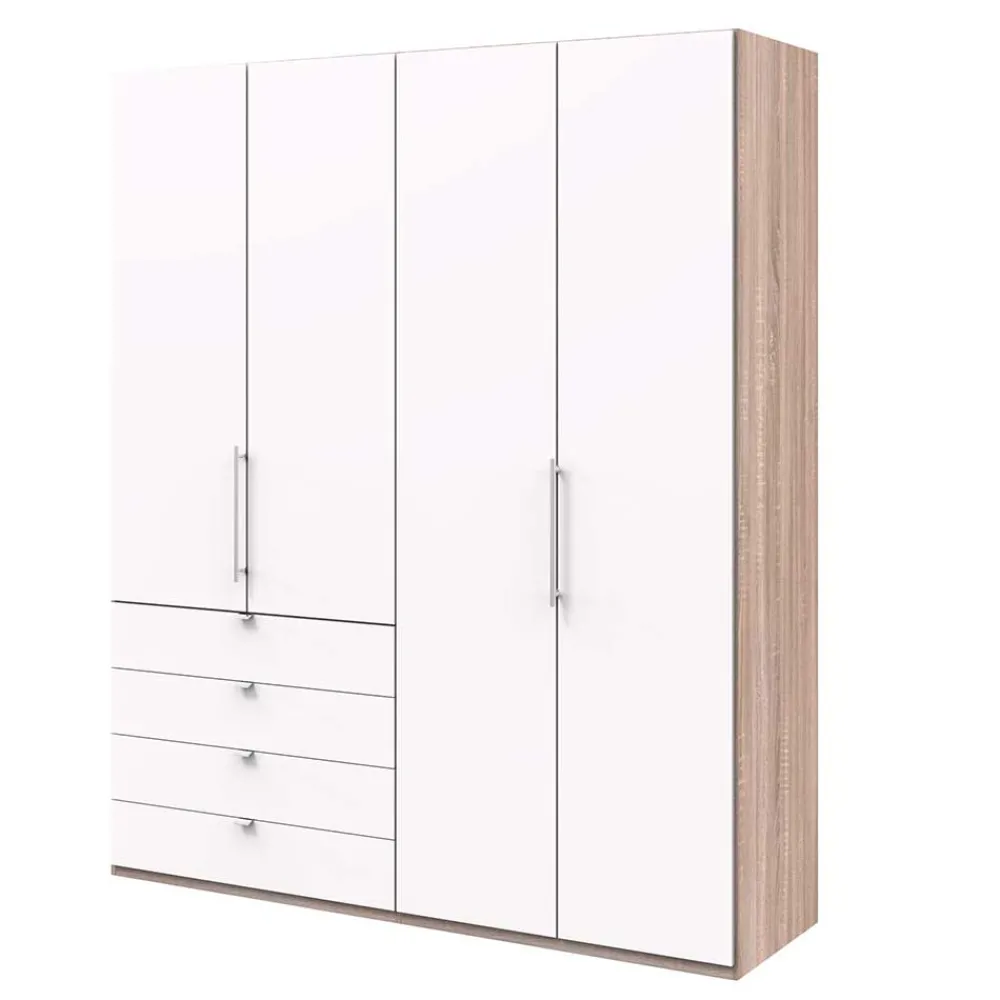 Wohnen Kleiderschränke|Schränke<Schlafzimmerschrank mit vier Schubladen Soft Close - Vaclyn