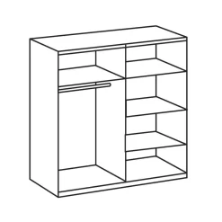 Wohnen Kleiderschränke|Schränke<Schlafzimmerschrank Rommino mit Spiegeltüren