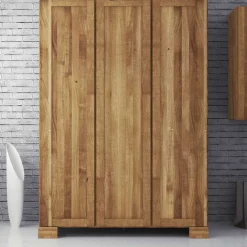 Wohnen Kleiderschränke<Schlafzimmerschrank Vaskov aus Wildeiche Massivholz