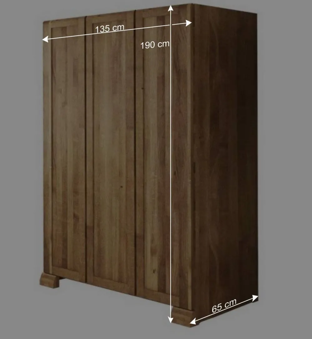 Wohnen Kleiderschränke<Schlafzimmerschrank Vaskov aus Wildeiche Massivholz