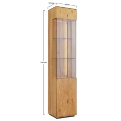 Wohnen Vitrinen<Schlanke Vitrine mit LED Beleuchtung - Cocondar