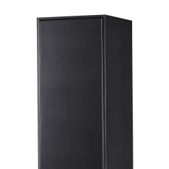 Wohnen Vitrinen<Schmaler Hochschrank in Schwarz Kiefernholz teilmassiv - Niwidus