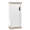 Wohnen Vitrinen<Schmales Highboard 1-türig Nedita in Weiß & Pinie Shabby Dekor