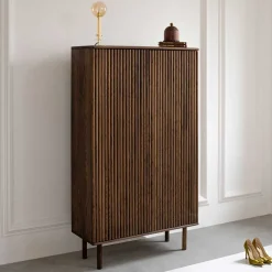 Wohnen Vitrinen<Schrank aus Eiche geschliffen in Wenge - Gimy