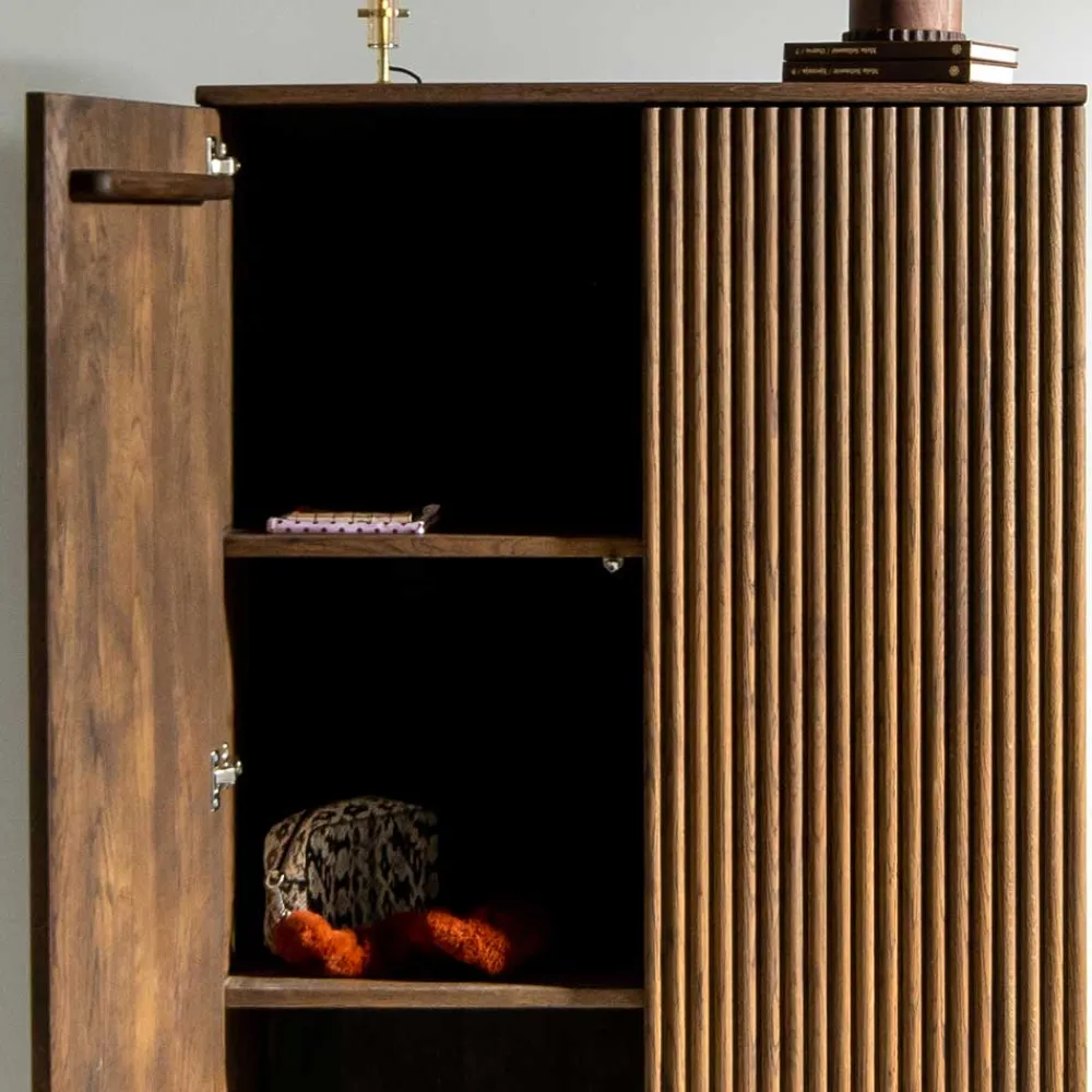 Wohnen Vitrinen<Schrank aus Eiche geschliffen in Wenge - Gimy