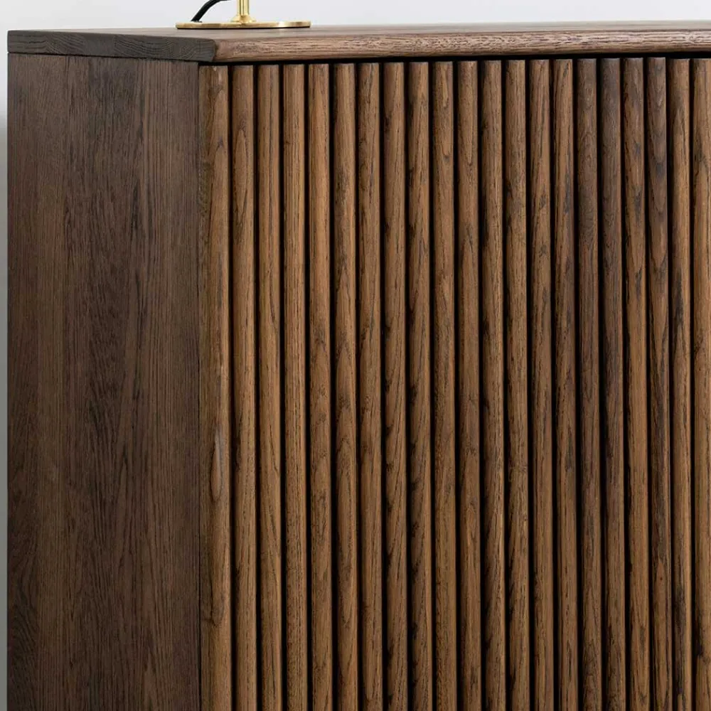 Wohnen Vitrinen<Schrank aus Eiche geschliffen in Wenge - Gimy