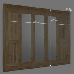 Wohnen Schränke<Schrank fürs Schlafzimmer 5-türig - 3 Spiegel - Zamron