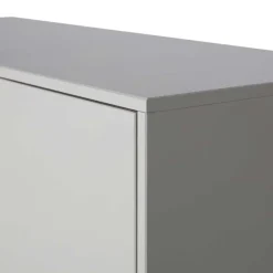 Wohnen Vitrinen<Schrank in Hellgrau und Schwarz - Aturin