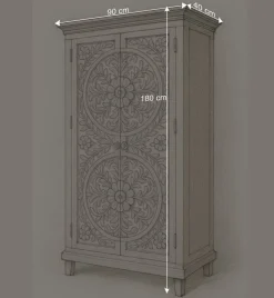 Wohnen Kleiderschränke<Schrank in Holz White Wash - Notana
