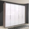 Wohnen Kleiderschränke|Schränke<Schrank in Weiß Glas & Eiche Dunkel - Empresian