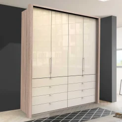 Wohnen Kleiderschränke|Schränke<Schrank mit acht Schubladen & zwei Falttüren - Rativian