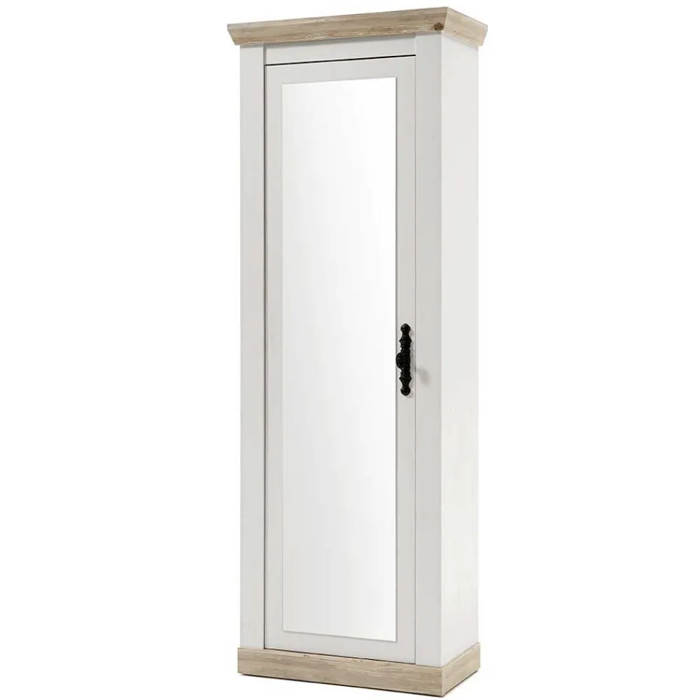 Wohnen Garderoben<Schrank mit Spiegeltür & Garderobe - Nedita (dreiteilig)