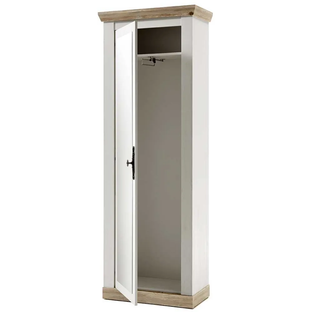 Wohnen Garderoben<Schrank mit Spiegeltür & Garderobe - Nedita (dreiteilig)