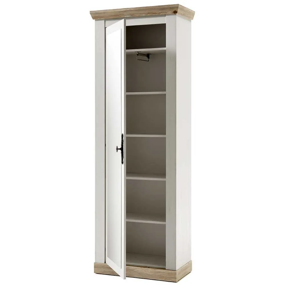 Wohnen Garderoben<Schrank mit Spiegeltür & Garderobe - Nedita (dreiteilig)