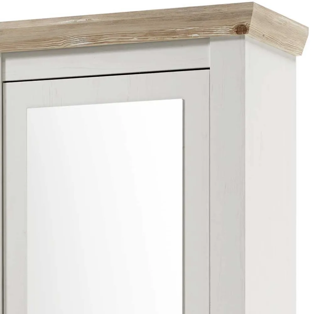 Wohnen Garderoben<Schrank mit Spiegeltür & Garderobe - Nedita (dreiteilig)