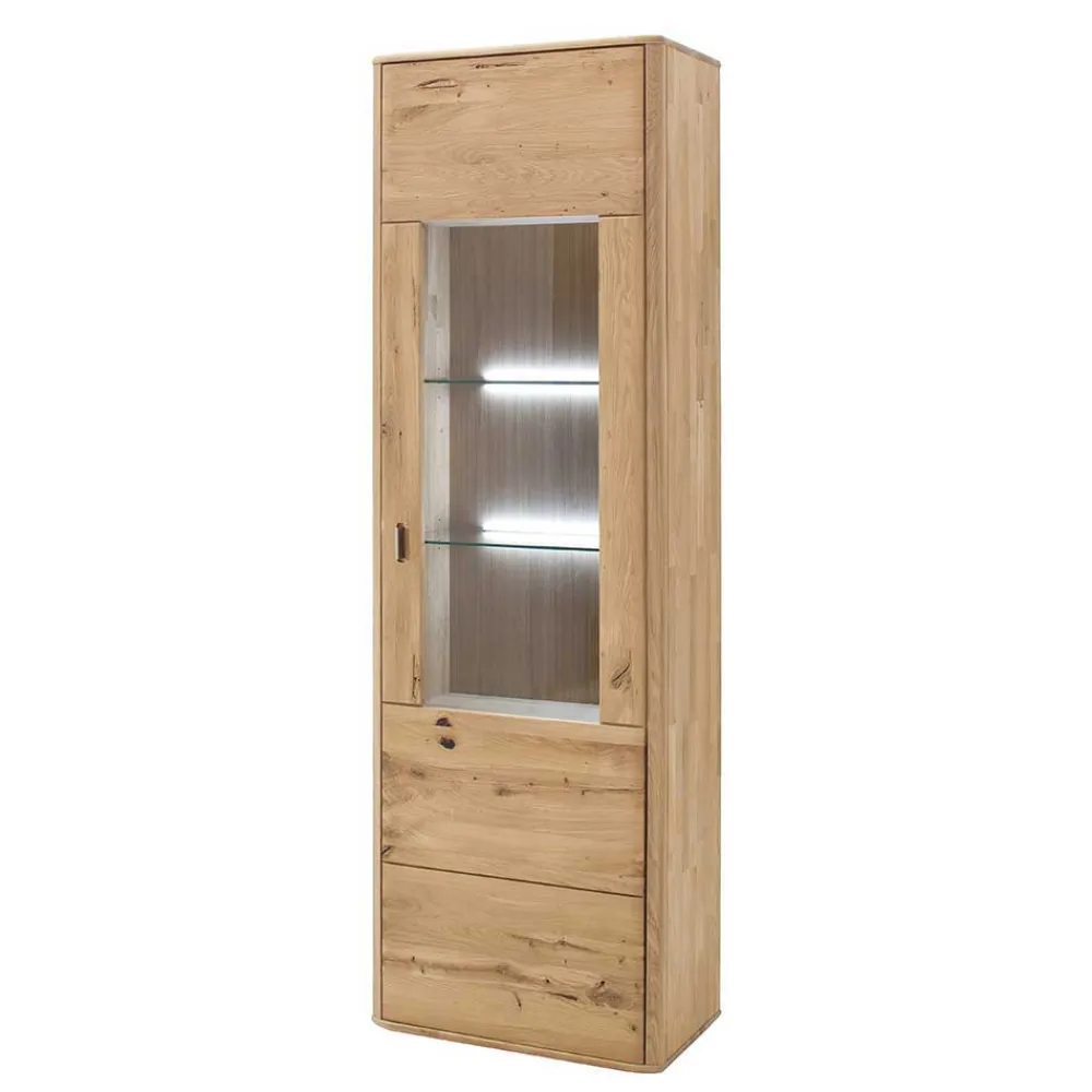 Wohnen Vitrinen<Schrank Vitrine aus Eiche Massivholz - Destal