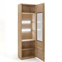 Wohnen Vitrinen<Schrank Vitrine aus Eiche Massivholz - Destal