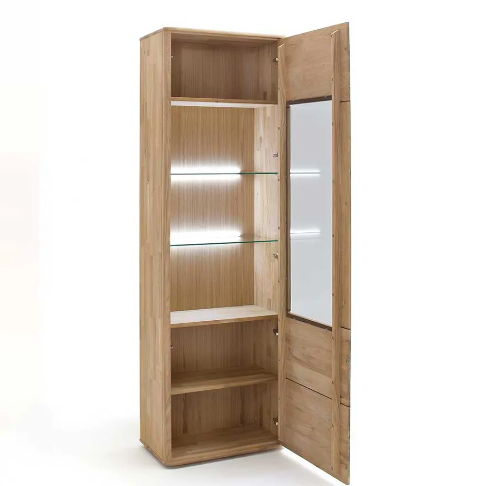 Wohnen Vitrinen<Schrank Vitrine aus Eiche Massivholz - Destal
