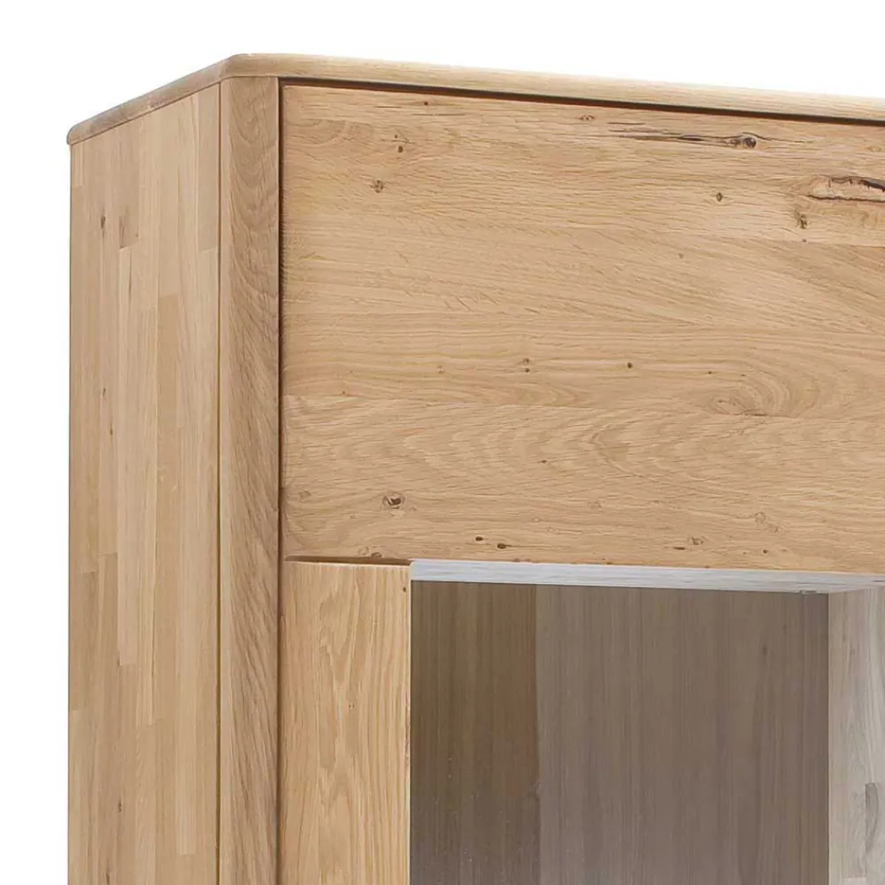 Wohnen Vitrinen<Schrank Vitrine aus Eiche Massivholz - Destal