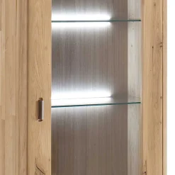 Wohnen Vitrinen<Schrank Vitrine aus Eiche Massivholz - Destal