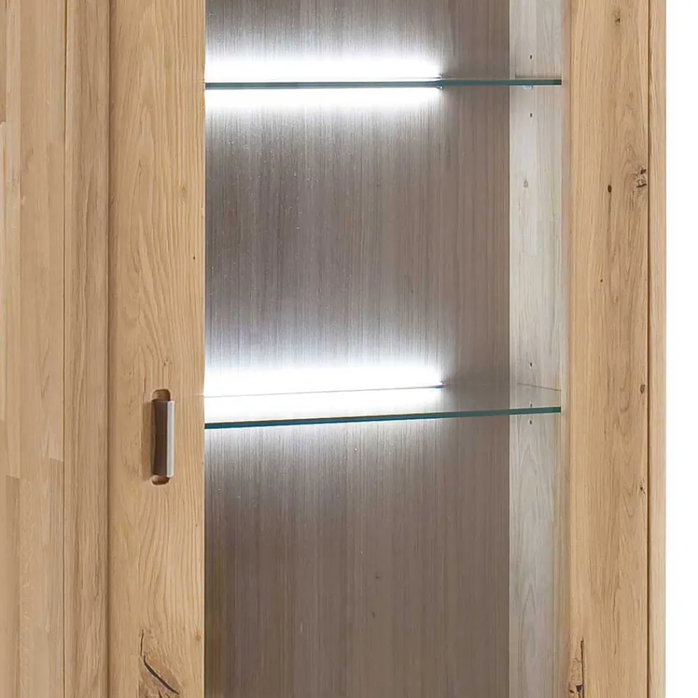 Wohnen Vitrinen<Schrank Vitrine aus Eiche Massivholz - Destal