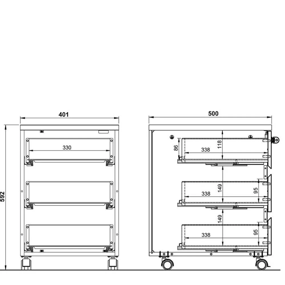 Wohnen Tische<Schreibtisch & Rollcontainer 158x79 cm - Contrage (zweiteilig)