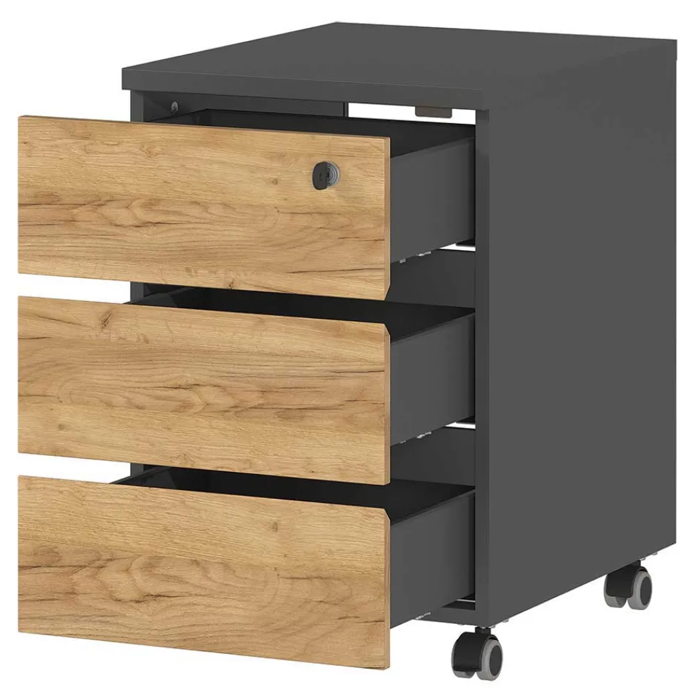 Wohnen Tische<Schreibtisch & Rollcontainer 158x79 cm - Contrage (zweiteilig)