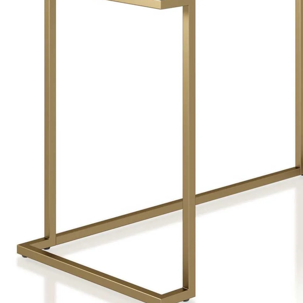 Wohnen Tische<Schreibtisch in Grau und Messing - Woman