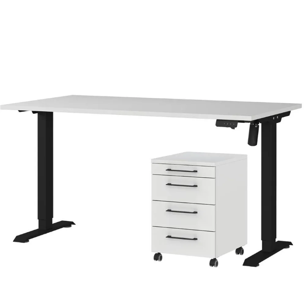 Wohnen Tische<Schreibtisch mit Rollcontainer Set - Chilena (zweiteilig)