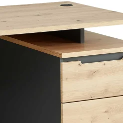 Wohnen Tische<Schreibtisch mit Schubladen zweifarbig - Kuetra