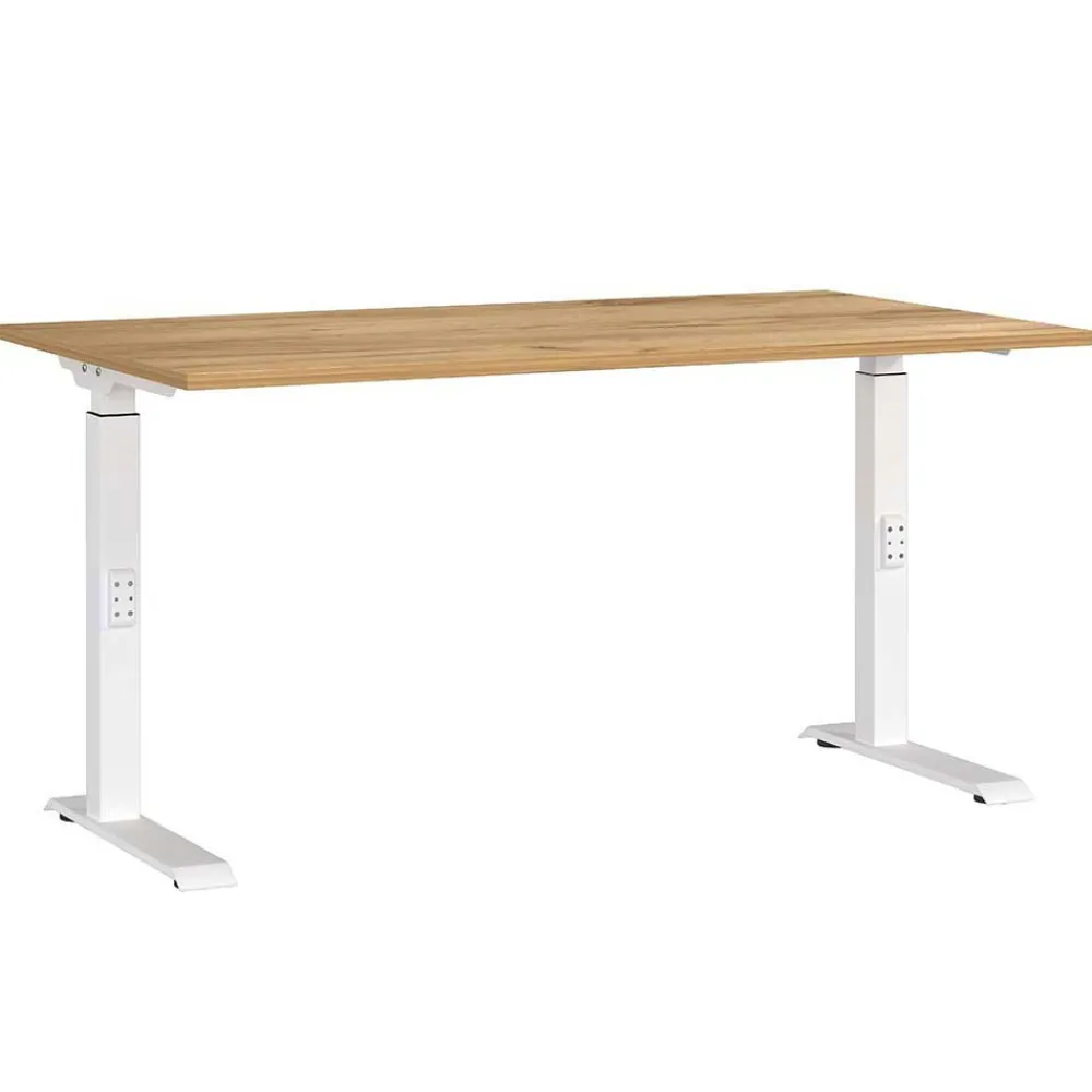 Wohnen Tische<Schreibtisch zum Sitzen und Stehen mit T Gestell - Stellario
