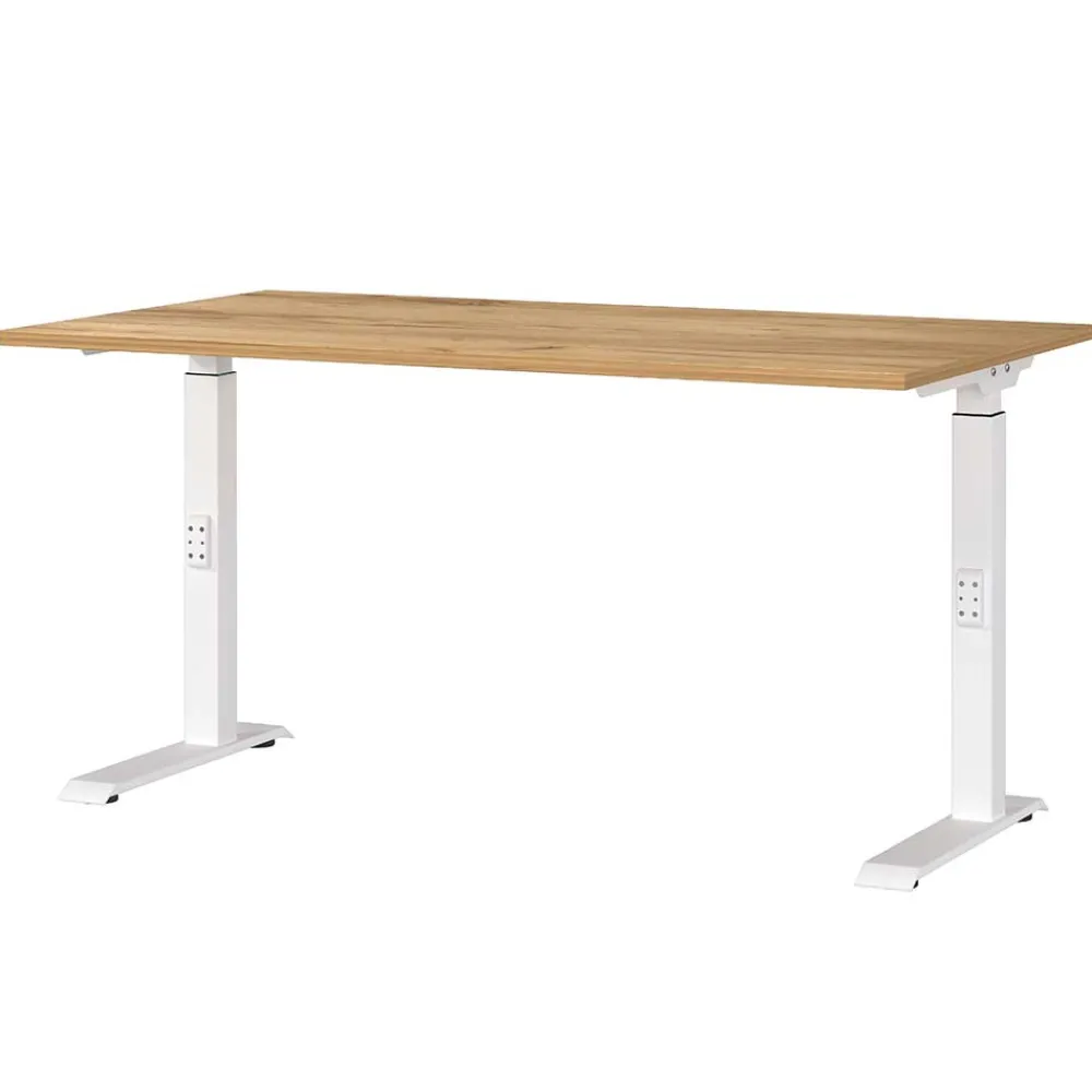 Wohnen Tische<Schreibtisch zum Sitzen und Stehen mit T Gestell - Stellario