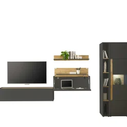 Wohnen Wohnwände<Schränke & Wandboard Wohnzimmer Set - Ahilav (fünfteilig)