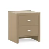 Wohnen Kommoden<Schubladen Nachtschrank Clairy in Kunstleder Beige