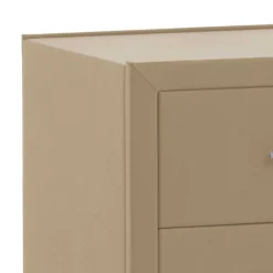 Wohnen Kommoden<Schubladen Nachtschrank Clairy in Kunstleder Beige