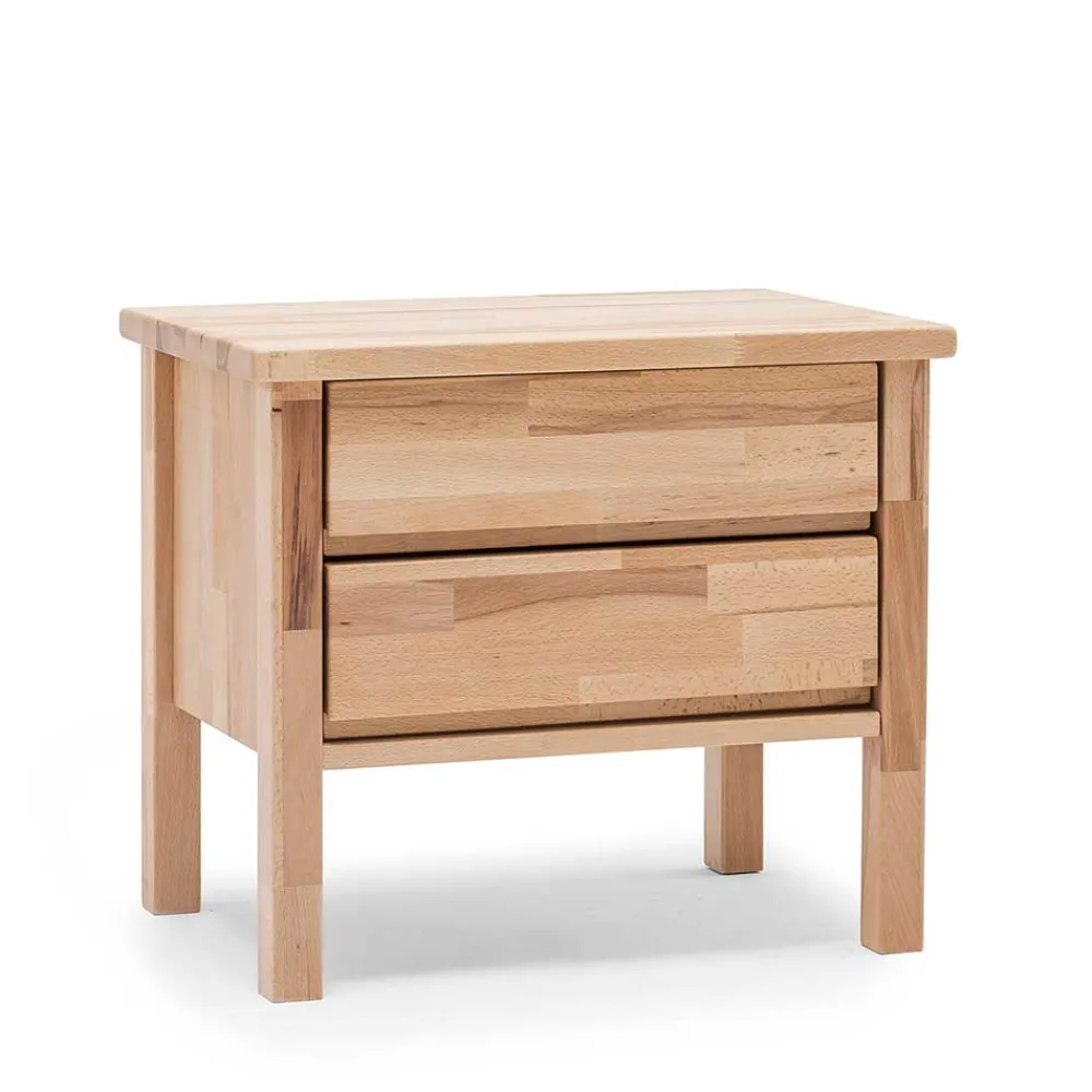 Wohnen Kommoden<Schubladen Nachtschrank Emena aus Massivholz Kernbuche