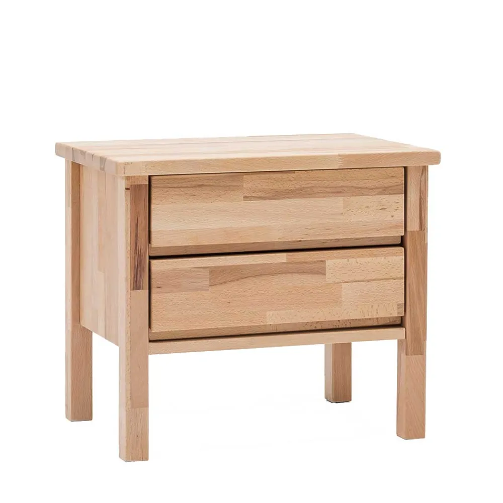Wohnen Kommoden<Schubladen Nachtschrank Emena aus Massivholz Kernbuche