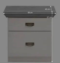 Wohnen Kommoden<Schubladen Nachtschrank zweifarbig - Mirandesca