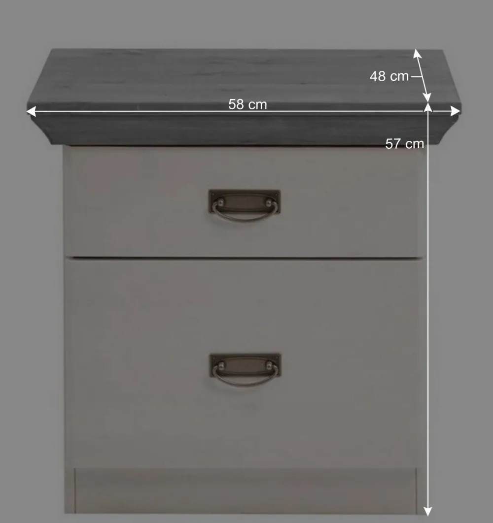 Wohnen Kommoden<Schubladen Nachtschrank zweifarbig - Mirandesca