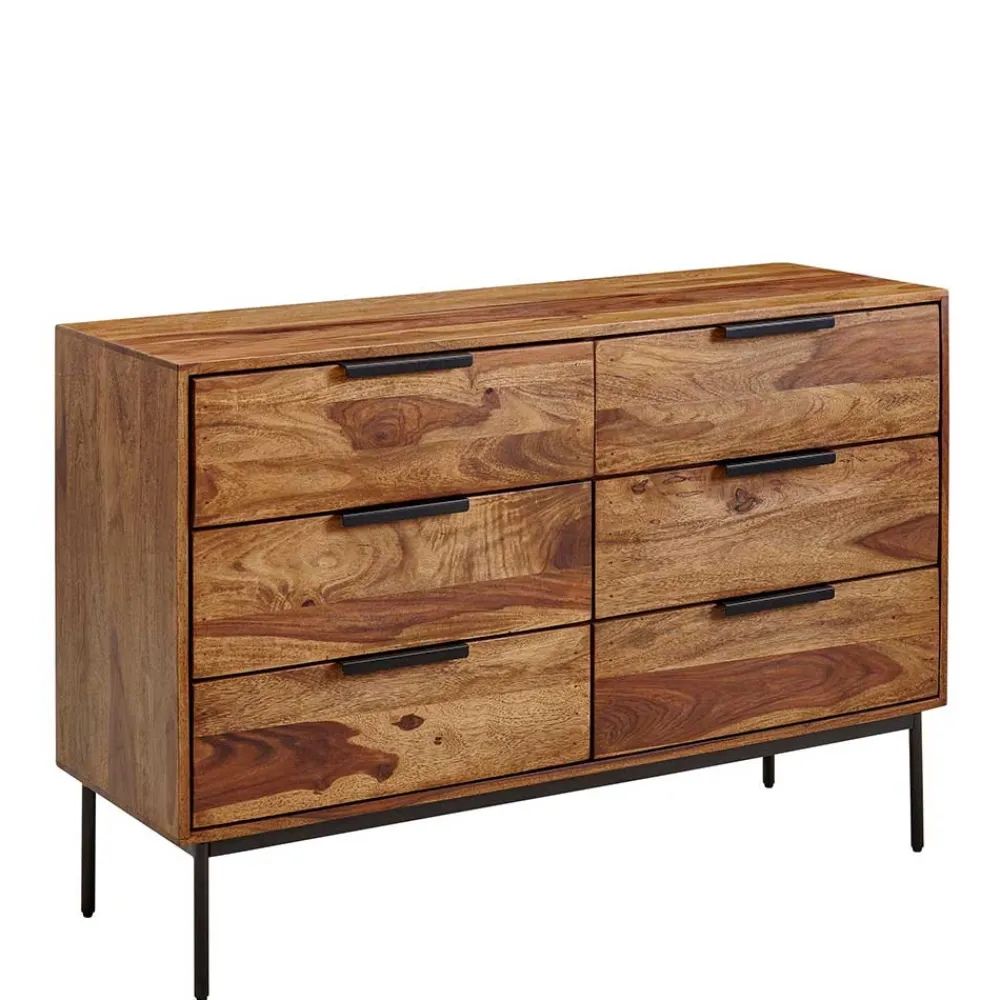 Wohnen Sideboards<6-Schubladen-Kommode aus Sheesham Holz - Ovalle