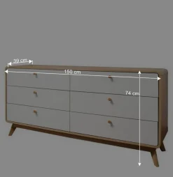 Wohnen Sideboards<6-Schubladen-Kommode im Scandi Chic - Jendren