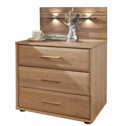 Wohnen Kommoden<Schubladen-Nachtschrank Anglesia in Eiche teilmassiv (2er Set)