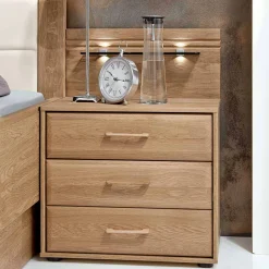 Wohnen Kommoden<Schubladen-Nachtschrank Anglesia in Eiche teilmassiv (2er Set)