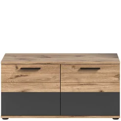 Wohnen Sitzbank<Schuhbank in Wildeiche & Grau 90 cm - Catamaron
