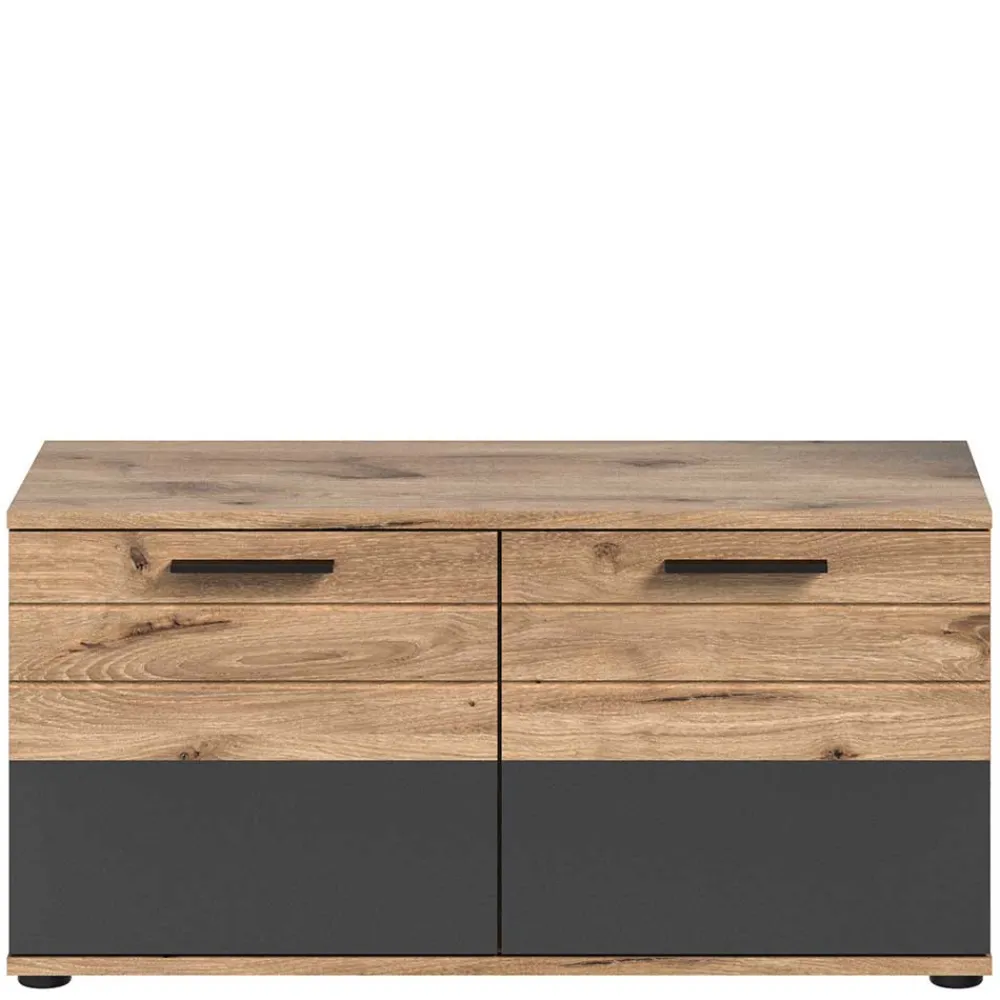 Wohnen Sitzbank<Schuhbank in Wildeiche & Grau 90 cm - Catamaron