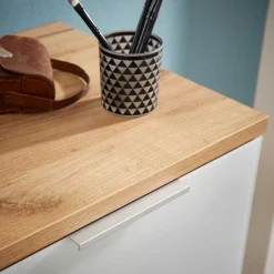 Wohnen Garderoben<Schuhschrank & Wandspiegel Set Reestyl in Eiche Dekor (zweiteilig)